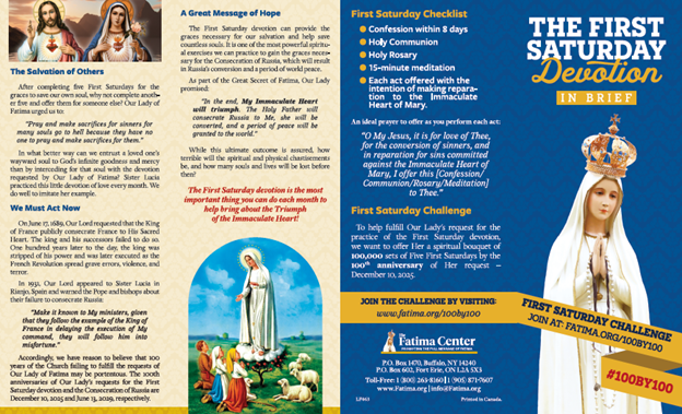First Saturday Devotion in Brief leaflet (5-pack)