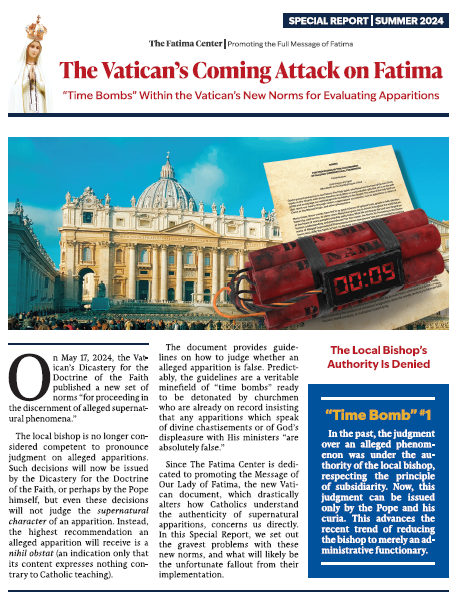 Special Report: The Vatican's Coming Attack on Fatima – PDF download