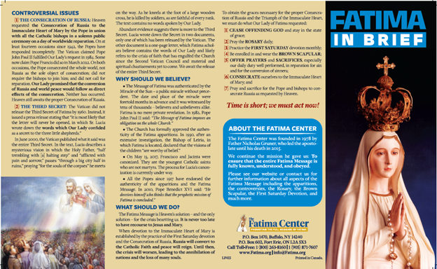 Fatima in Brief leaflet (5-pack)
